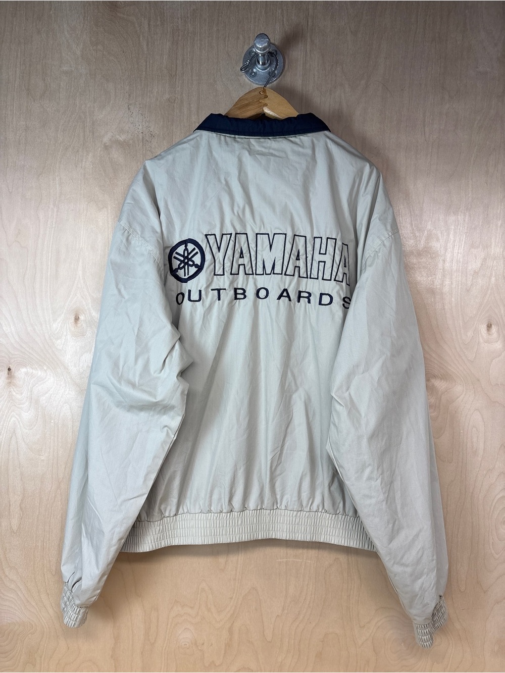 Yamaha Marine Bomber Jacket with Navy Logo and Collar